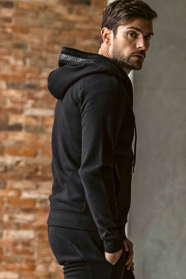 画像3: 1piu1uguale3 RELAX ウノピゥウノウグァーレトレ リラックス ビッグファスナーカーゴポケットスウェットパーカー{-BEA} (3)