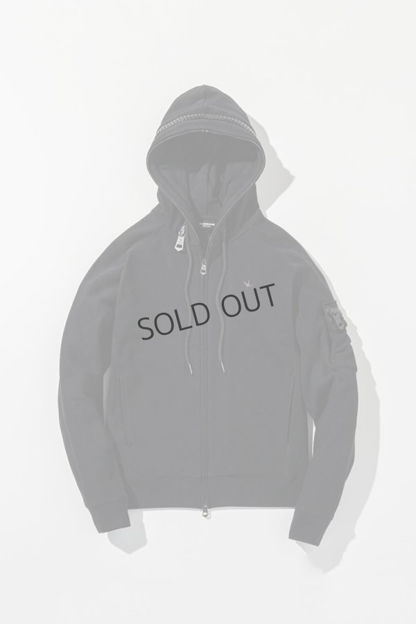 画像7: {SOLD}1piu1uguale3 RELAX ウノピゥウノウグァーレトレ リラックス ビッグファスナーカーゴポケットスウェットパーカー{-BEA} (7)