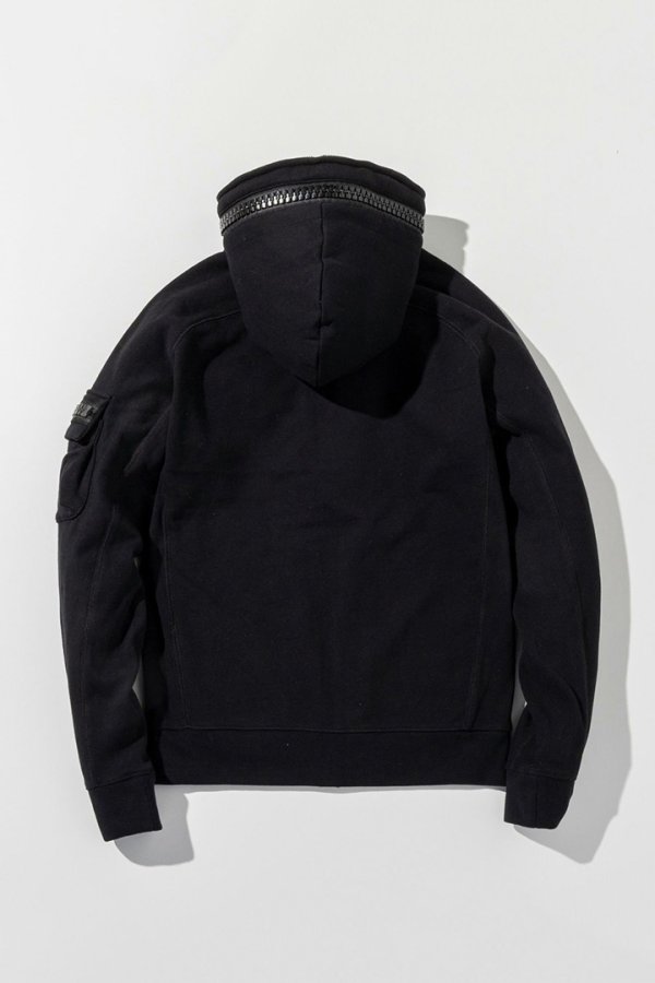 画像8: 1piu1uguale3 RELAX ウノピゥウノウグァーレトレ リラックス ビッグファスナーカーゴポケットスウェットパーカー{-BEA} (8)