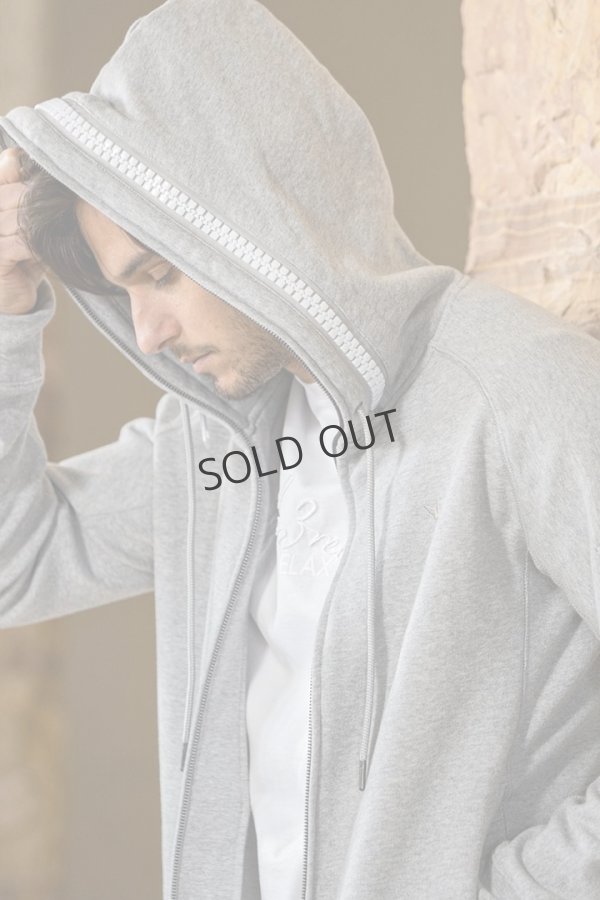 画像2: {SOLD}1piu1uguale3 RELAX ウノピゥウノウグァーレトレ リラックス ビッグファスナーカーゴポケットスウェットパーカー{-BEA} (2)