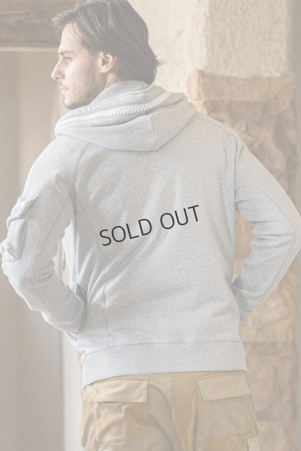 画像4: {SOLD}1piu1uguale3 RELAX ウノピゥウノウグァーレトレ リラックス ビッグファスナーカーゴポケットスウェットパーカー{-BEA} (4)