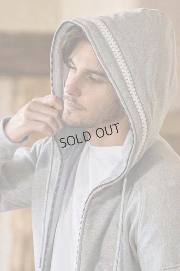 画像6: {SOLD}1piu1uguale3 RELAX ウノピゥウノウグァーレトレ リラックス ビッグファスナーカーゴポケットスウェットパーカー{-BEA} (6)