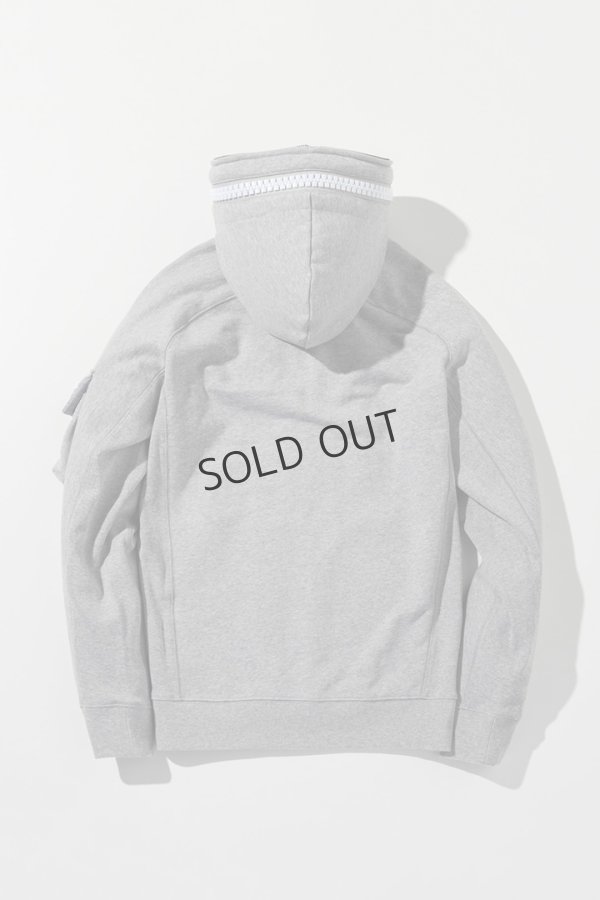 画像14: {SOLD}1piu1uguale3 RELAX ウノピゥウノウグァーレトレ リラックス ビッグファスナーカーゴポケットスウェットパーカー{-BEA} (14)