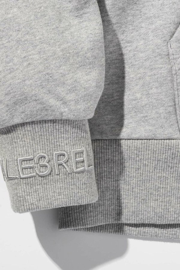 画像11: 【 10%OFF セール20,900円→18,810円】 1piu1uguale3 RELAX ウノピゥウノウグァーレトレ リラックス レザーパッチスウェットプルオーバーフーディー{-BEA} (11)