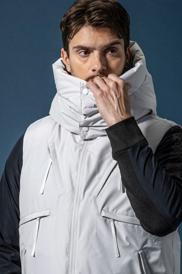 画像8: 1piu1uguale3 RELAX ウノピゥウノウグァーレトレ リラックス × +phenix スタンドネックダウンベスト WINDSTOPPER プロダクト by GORE-TEX LABS /ウィンドストッパー/ゴアテックス{-BEA} (8)