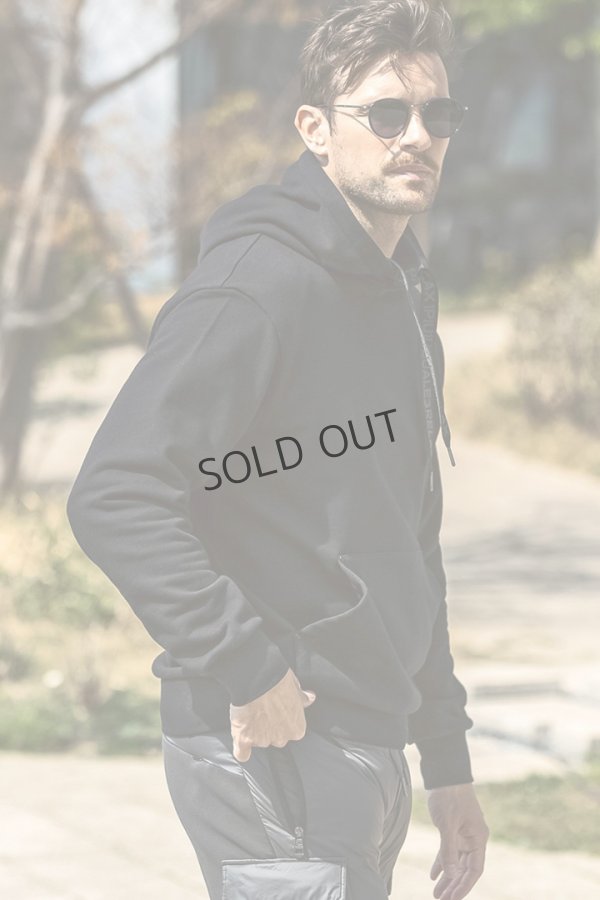 画像4: {SOLD}1piu1uguale3 RELAX ウノピゥウノウグァーレトレ リラックス パイピングロゴワイドスピンドルフーディー{-BEA} (4)