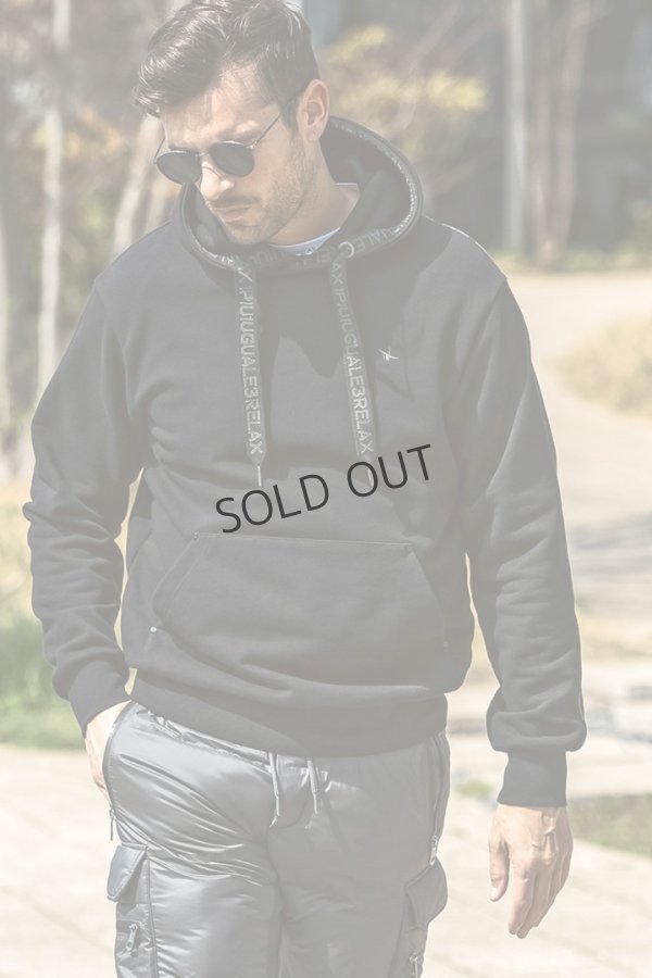 画像8: {SOLD}1piu1uguale3 RELAX ウノピゥウノウグァーレトレ リラックス パイピングロゴワイドスピンドルフーディー{-BEA} (8)