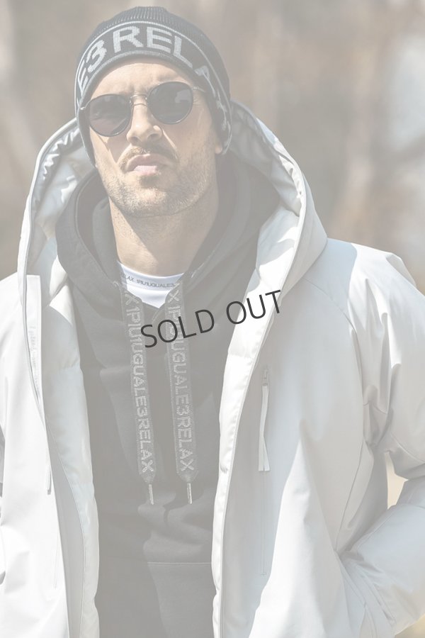 画像9: {SOLD}1piu1uguale3 RELAX ウノピゥウノウグァーレトレ リラックス パイピングロゴワイドスピンドルフーディー{-BEA} (9)