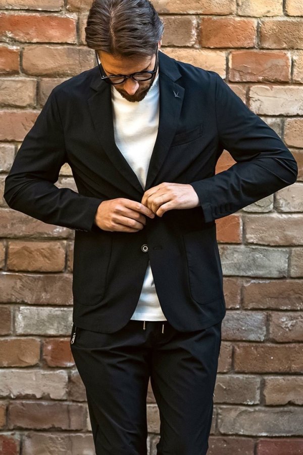 画像4: 1piu1uguale3 RELAX ウノピゥウノウグァーレトレ リラックス 接触冷感グレンチェックナイロンジャケット{-BFS} (4)