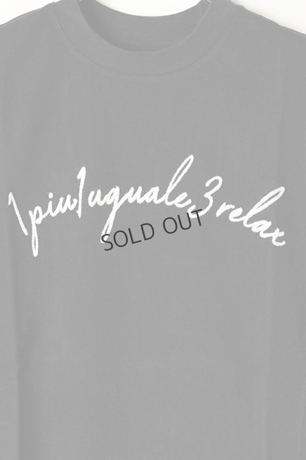 画像2: {SOLD}1piu1uguale3 RELAX ウノピゥウノウグァーレトレ リラックス LOGO embroidery T{-BAS} (2)