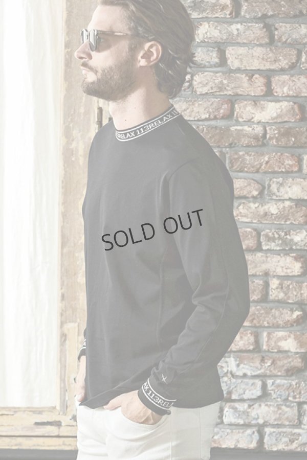 画像2: {SOLD}1piu1uguale3 RELAX ウノピゥウノウグァーレトレ リラックス ネックロゴロングTシャツ{-BDA} (2)