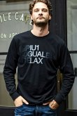 画像1: {SOLD}1piu1uguale3 RELAX ウノピゥウノウグァーレトレ リラックス グラデーションフロッキーロゴロングTシャツ{-BDA} (1)