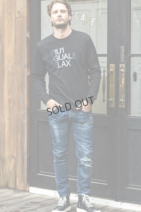 画像5: {SOLD}1piu1uguale3 RELAX ウノピゥウノウグァーレトレ リラックス グラデーションフロッキーロゴロングTシャツ{-BDA} (5)