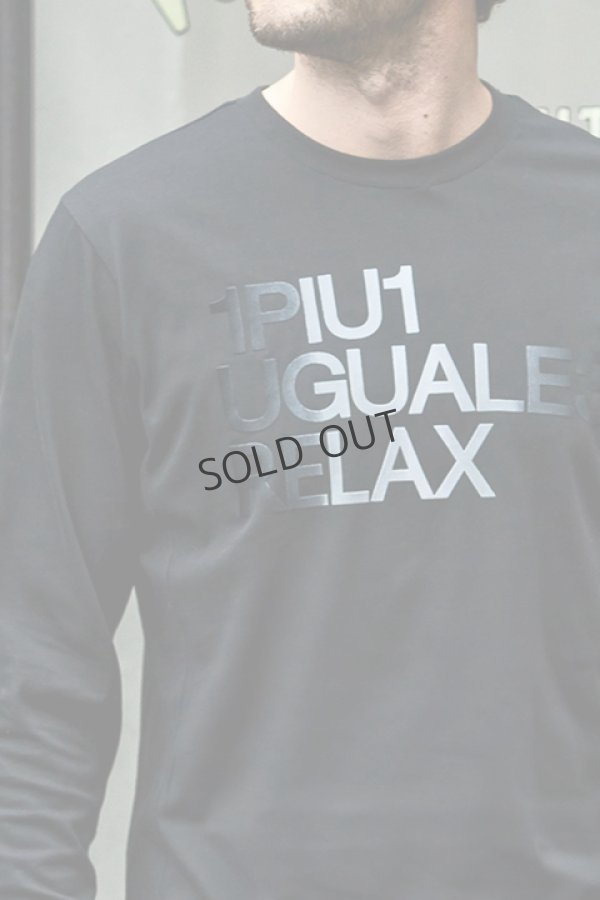 画像7: {SOLD}1piu1uguale3 RELAX ウノピゥウノウグァーレトレ リラックス グラデーションフロッキーロゴロングTシャツ{-BDA} (7)