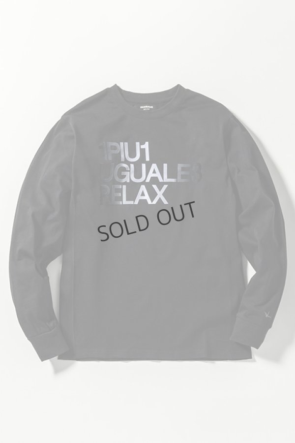 画像9: {SOLD}1piu1uguale3 RELAX ウノピゥウノウグァーレトレ リラックス グラデーションフロッキーロゴロングTシャツ{-BDA} (9)