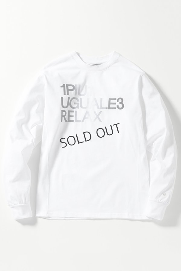 画像8: {SOLD}1piu1uguale3 RELAX ウノピゥウノウグァーレトレ リラックス グラデーションフロッキーロゴロングTシャツ{-BDA} (8)