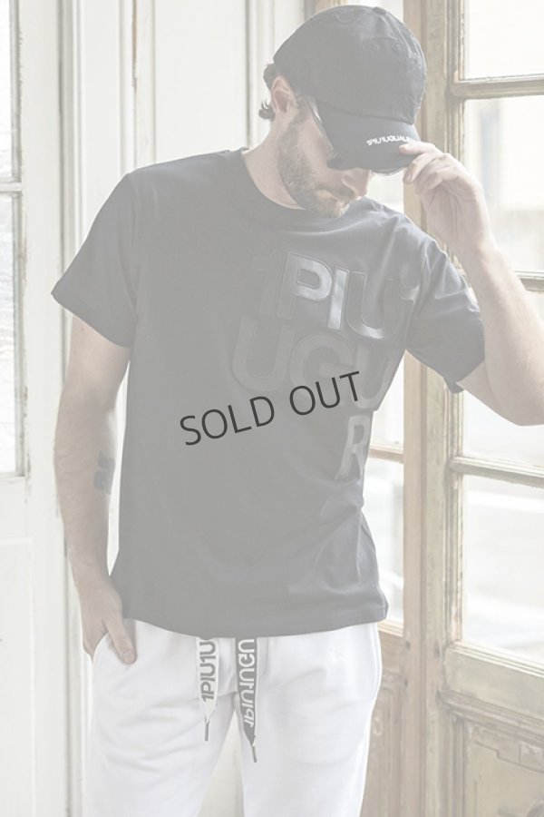 画像6: {SOLD}1piu1uguale3 RELAX ウノピゥウノウグァーレトレ リラックス フェイクレザーロゴ半袖Tシャツ{-BDA} (6)