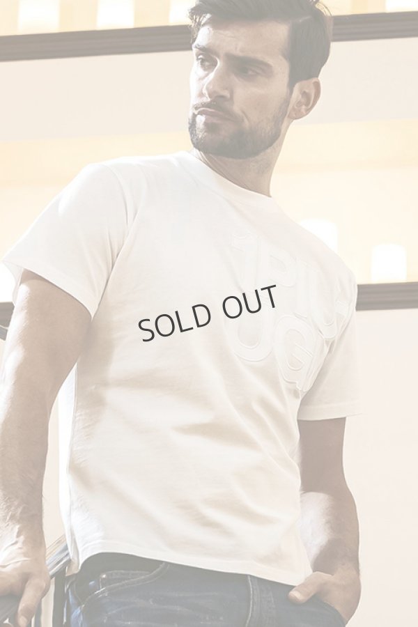 画像3: {SOLD}1piu1uguale3 RELAX ウノピゥウノウグァーレトレ リラックス フェイクレザーロゴ半袖Tシャツ{-BDA} (3)