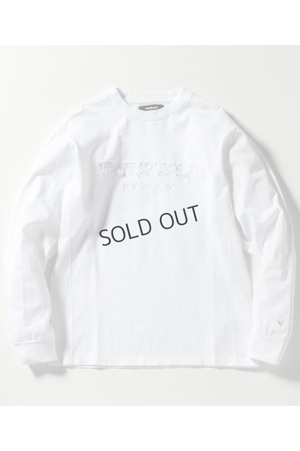 画像8: 1piu1uguale3 RELAX ウノピゥウノウグァーレトレ リラックス カットオフロゴロングTシャツ{-BDA} (8)