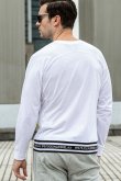 画像3: {SOLD}1piu1uguale3 RELAX ウノピゥウノウグァーレトレ リラックス ラインストーンヘムロングTシャツ{-BDA} (3)