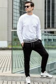 画像5: {SOLD}1piu1uguale3 RELAX ウノピゥウノウグァーレトレ リラックス ラインストーンヘムロングTシャツ{-BDA} (5)