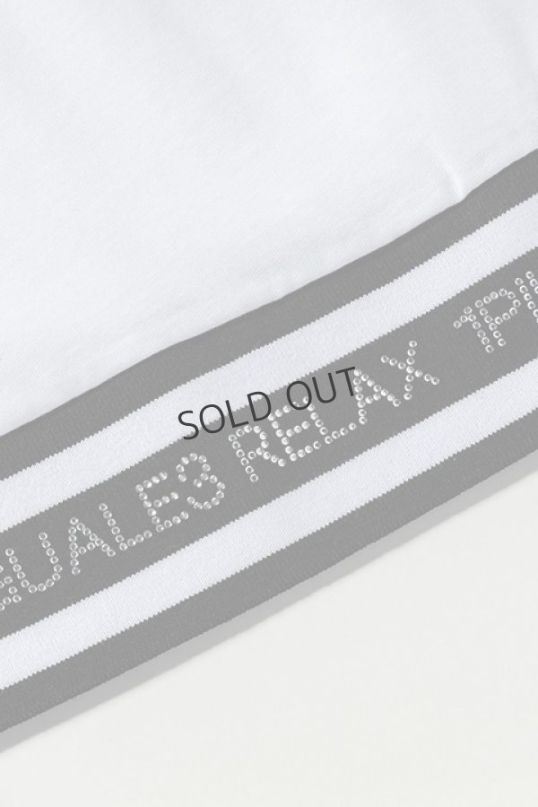 画像13: {SOLD}1piu1uguale3 RELAX ウノピゥウノウグァーレトレ リラックス ラインストーンヘムロングTシャツ{-BDA} (13)