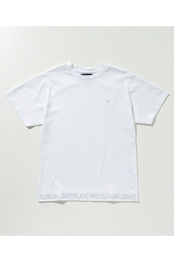 画像7: 【 30%OFF セール7,920円→5,544円】 1piu1uguale3 RELAX ウノピゥウノウグァーレトレ リラックス ヘム刺繍ロゴ半袖Tシャツ{-BES} (7)