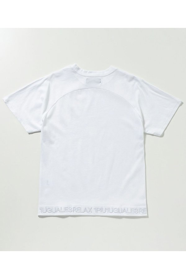 画像8: 【 30%OFF セール7,920円→5,544円】 1piu1uguale3 RELAX ウノピゥウノウグァーレトレ リラックス ヘム刺繍ロゴ半袖Tシャツ{-BES} (8)