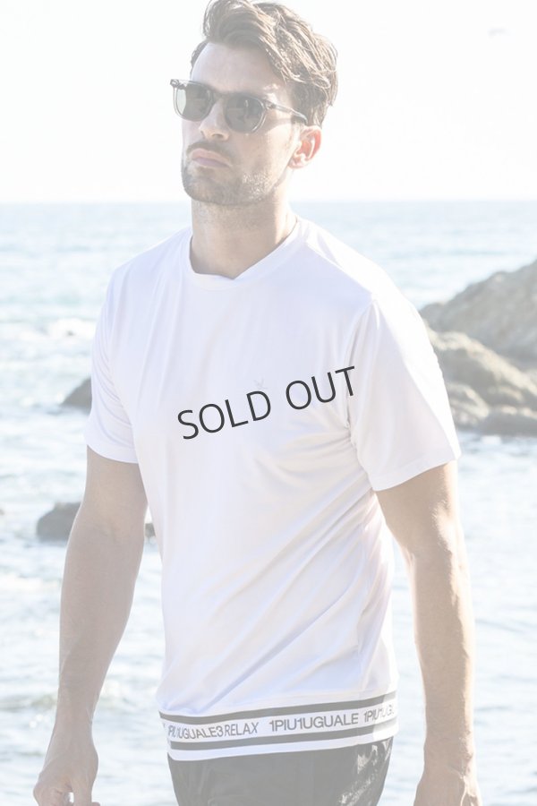 画像2: {SOLD}1piu1uguale3 RELAX ウノピゥウノウグァーレトレ リラックス ヘムロゴ半袖ラッシュガード{-BES} (2)