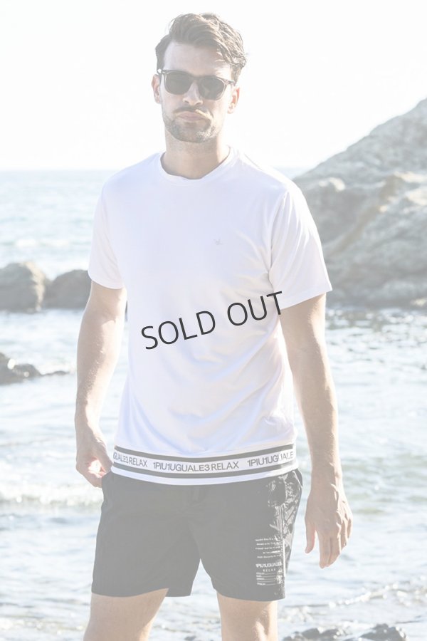 画像5: {SOLD}1piu1uguale3 RELAX ウノピゥウノウグァーレトレ リラックス ヘムロゴ半袖ラッシュガード{-BES} (5)