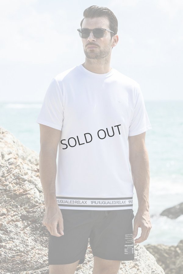 画像10: {SOLD}1piu1uguale3 RELAX ウノピゥウノウグァーレトレ リラックス ヘムロゴ半袖ラッシュガード{-BES} (10)