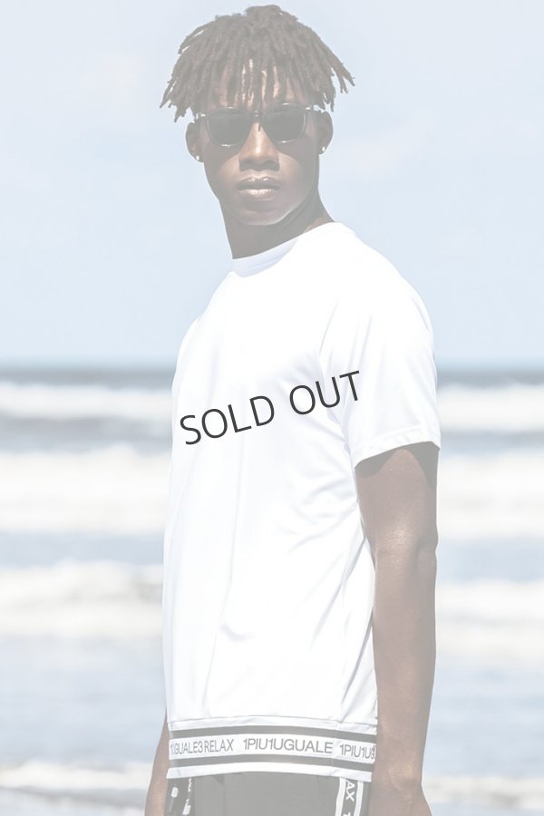 画像14: {SOLD}1piu1uguale3 RELAX ウノピゥウノウグァーレトレ リラックス ヘムロゴ半袖ラッシュガード{-BES} (14)