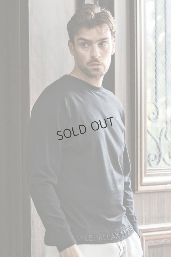 画像3: {SOLD}1piu1uguale3 RELAX ウノピゥウノウグァーレトレ リラックス ヘム刺繍ロゴロングTシャツ{-BES} (3)