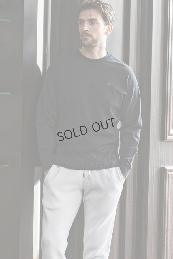 画像7: {SOLD}1piu1uguale3 RELAX ウノピゥウノウグァーレトレ リラックス ヘム刺繍ロゴロングTシャツ{-BES} (7)