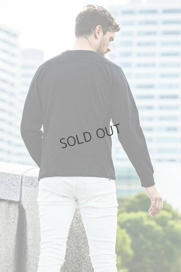 画像14: {SOLD}1piu1uguale3 RELAX ウノピゥウノウグァーレトレ リラックス ヘム刺繍ロゴロングTシャツ{-BES} (14)