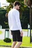 画像8: 【 30%OFF セール8,910円→6,237円】 1piu1uguale3 RELAX ウノピゥウノウグァーレトレ リラックス ヘム刺繍ロゴロングTシャツ{-BES} (8)