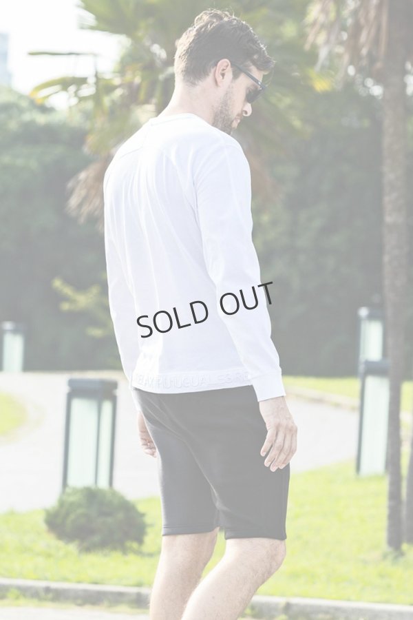 画像8: 1piu1uguale3 RELAX ウノピゥウノウグァーレトレ リラックス ヘム刺繍ロゴロングTシャツ{-BES} (8)