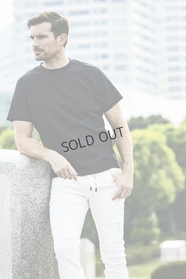 画像4: {SOLD}1piu1uguale3 RELAX ウノピゥウノウグァーレトレ リラックス ラインストーンバックサイドロゴ半袖Tシャツ{-BES} (4)
