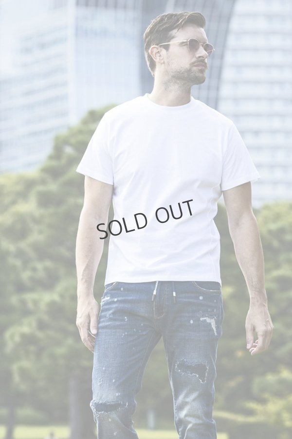 画像7: {SOLD}1piu1uguale3 RELAX ウノピゥウノウグァーレトレ リラックス ラインストーンバックサイドロゴ半袖Tシャツ{-BES} (7)
