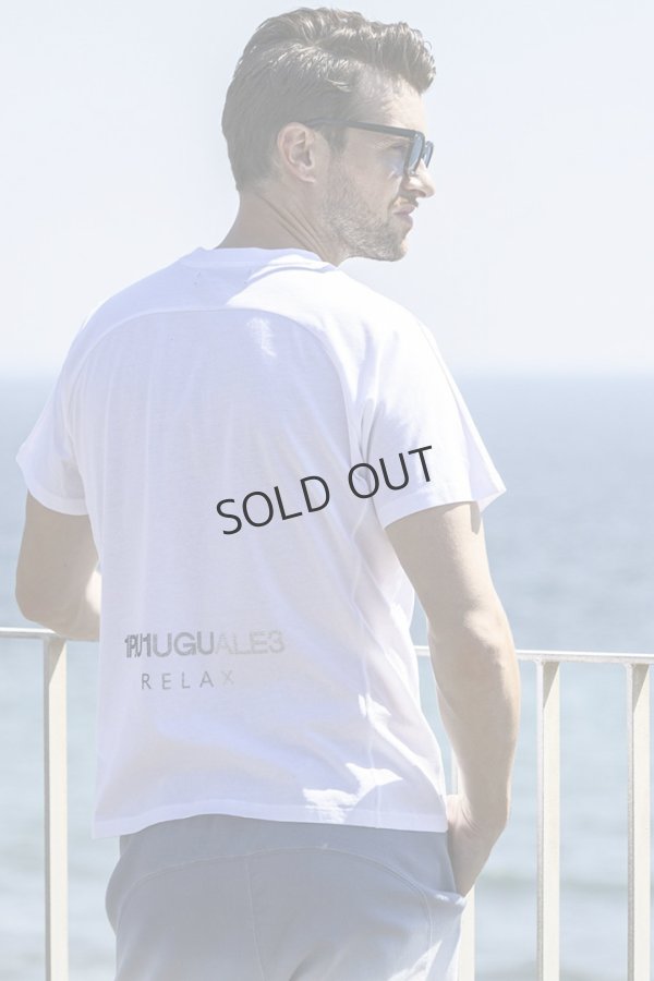 画像9: {SOLD}1piu1uguale3 RELAX ウノピゥウノウグァーレトレ リラックス ラインストーンバックサイドロゴ半袖Tシャツ{-BES} (9)