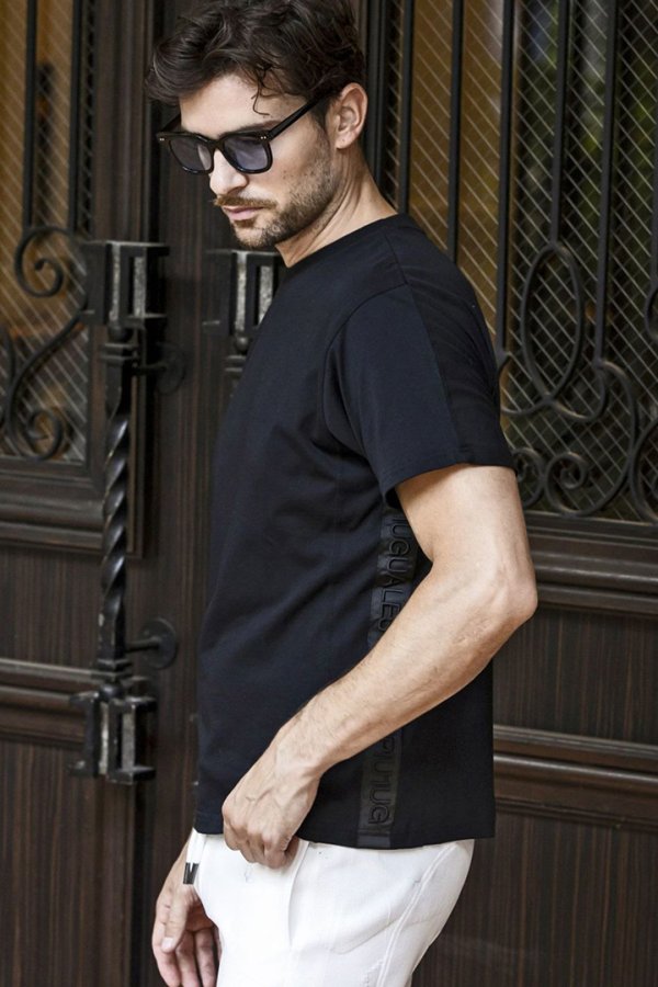 画像2: 【 30%OFF セール7,920円→5,544円】 1piu1uguale3 RELAX ウノピゥウノウグァーレトレ リラックス テープロゴ半袖Tシャツ{-BES} (2)