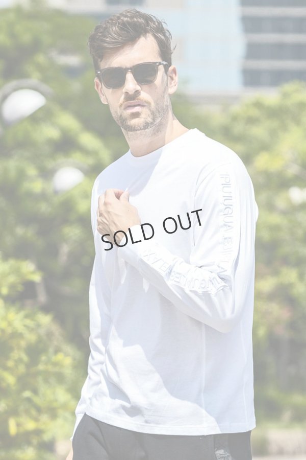 画像3: {SOLD}1piu1uguale3 RELAX ウノピゥウノウグァーレトレ リラックス テープロゴロングTシャツ{-BES} (3)