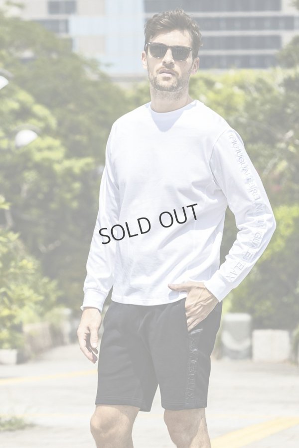 画像4: {SOLD}1piu1uguale3 RELAX ウノピゥウノウグァーレトレ リラックス テープロゴロングTシャツ{-BES} (4)