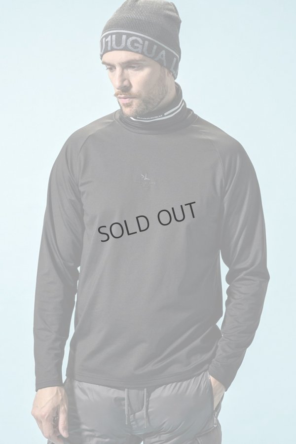 画像1: {SOLD}1piu1uguale3 RELAX ウノピゥウノウグァーレトレ リラックス 裏起毛ハイネックロゴロングTシャツ / スノーボード / スノーウェア /インナー{-BEA} (1)