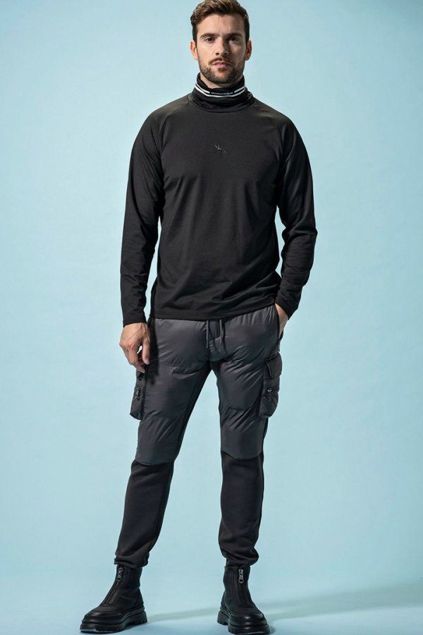 画像8: 【 10%OFF セール｜12,100円→10,890円】 1piu1uguale3 RELAX ウノピゥウノウグァーレトレ リラックス 裏起毛ハイネックロゴロングTシャツ / スノーボード / スノーウェア /インナー{-BEA} (8)