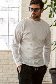 画像6: 1piu1uguale3 RELAX ウノピゥウノウグァーレトレ リラックス ラインストーンネックロゴロングTシャツ{-BEA} (6)