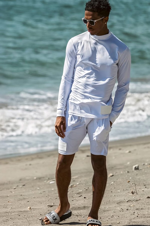 画像7: 1piu1uguale3 RELAX ウノピゥウノウグァーレトレ リラックス ラインロゴラッシュガードロングTシャツ{-BFS} (7)