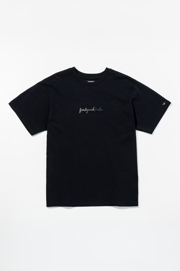 画像7: 1piu1uguale3 RELAX ウノピゥウノウグァーレトレ リラックス グラデーションラインストーン半袖ロゴTシャツ{-BFS} (7)