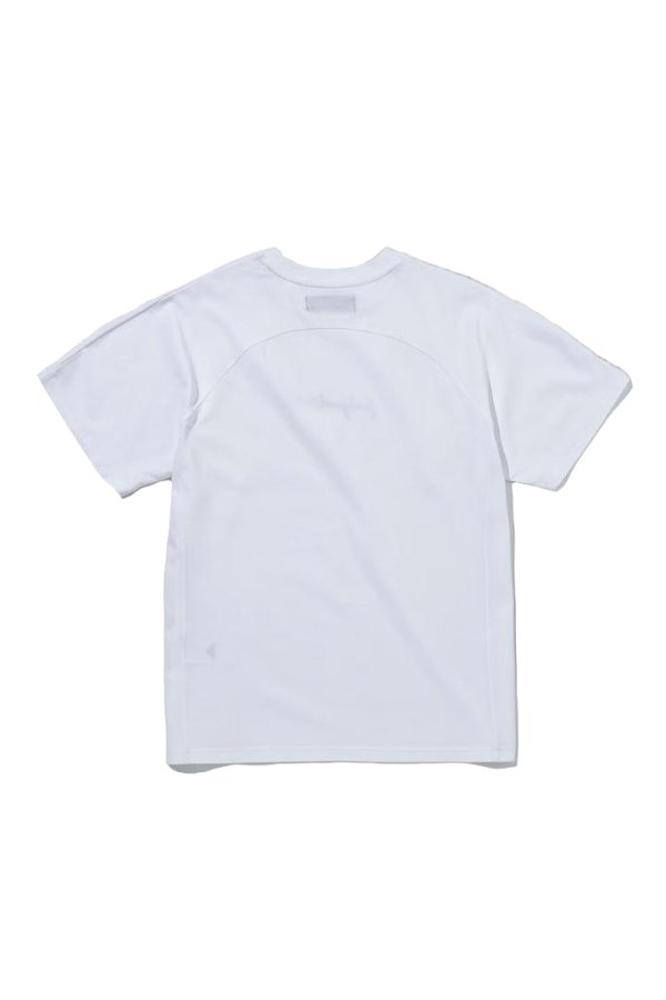 画像2: 1piu1uguale3 RELAX ウノピゥウノウグァーレトレ リラックス グラデーションラインストーン半袖ロゴTシャツ{-BFS} (2)