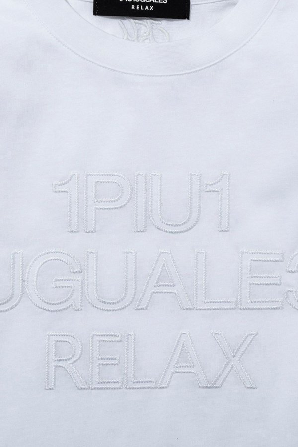 画像13: 1piu1uguale3 RELAX ウノピゥウノウグァーレトレ リラックス ツイルロゴアップリケロングTシャツ{-BFS} (13)